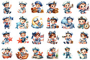 Sailor Clipart, Baby Nautical Clipar, an Illustration by Sublimation Artist (Thumbnail 2 of 6)