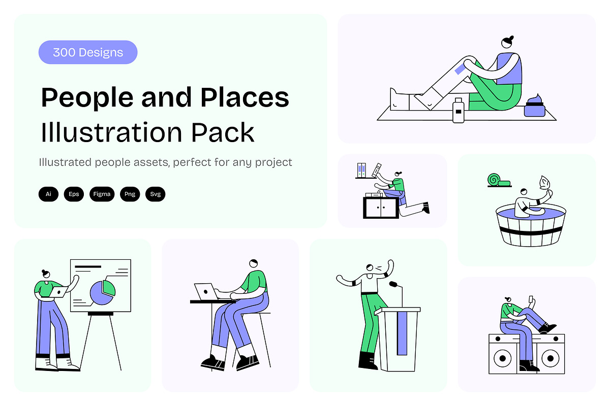 300 People and Places Illustration, a Person Illustration by Creative Stall (Photo 1 of 21)