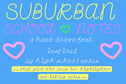 Girly Suburban School Notes, a Handwritten Font by Eryn Rose Design (Thumbnail 2 of 14)
