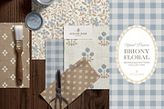 Farmhouse Blue Beige Floral Patterns, a Pattern Graphic by Eclectic Anthology (Thumbnail 10 of 12)