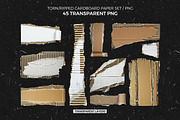 45 Torn Paper Cardboard Scraps PNG, a Texture Graphic by iHemalaya (Thumbnail 3 of 4)