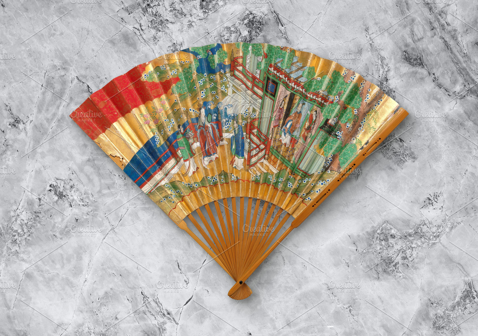 Old Japanese folding fan, an Arts & Entertainment Photo by BOOCYS