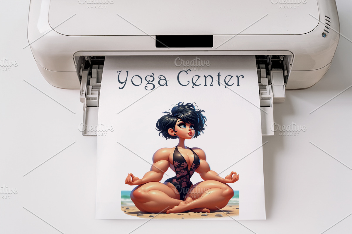 Quirky Yoga Girl Clipart Bundle., a Healthcare Illustration by GalaDesign03 (Photo 6 of 6)