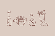 Minimalist Flowers Illustrations, an Illustration by naima.design (Thumbnail 3 of 6)