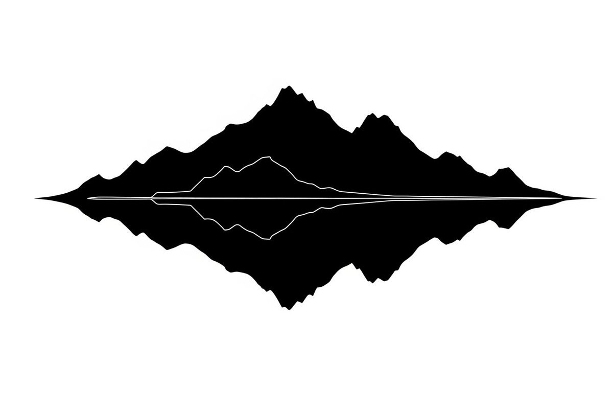 Mountain Reflection SVG Bundle, a Graphic by hafijul (Photo 9 of 10)