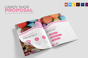 Candy Shop Brochure Template