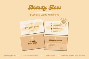 Beauty Business Cards Templates, a Business Card Template by Hell Yeah Designs