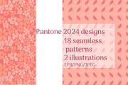 Peach pantone inspiration patterns, a Pattern Graphic by Daria Balaeva (Thumbnail 1 of 8)