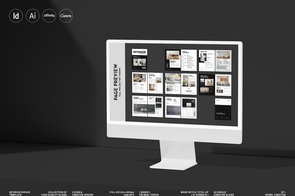 Interior Design Portfolio Template, a Brochure Template by Spark_Creative (Photo 2 of 15)