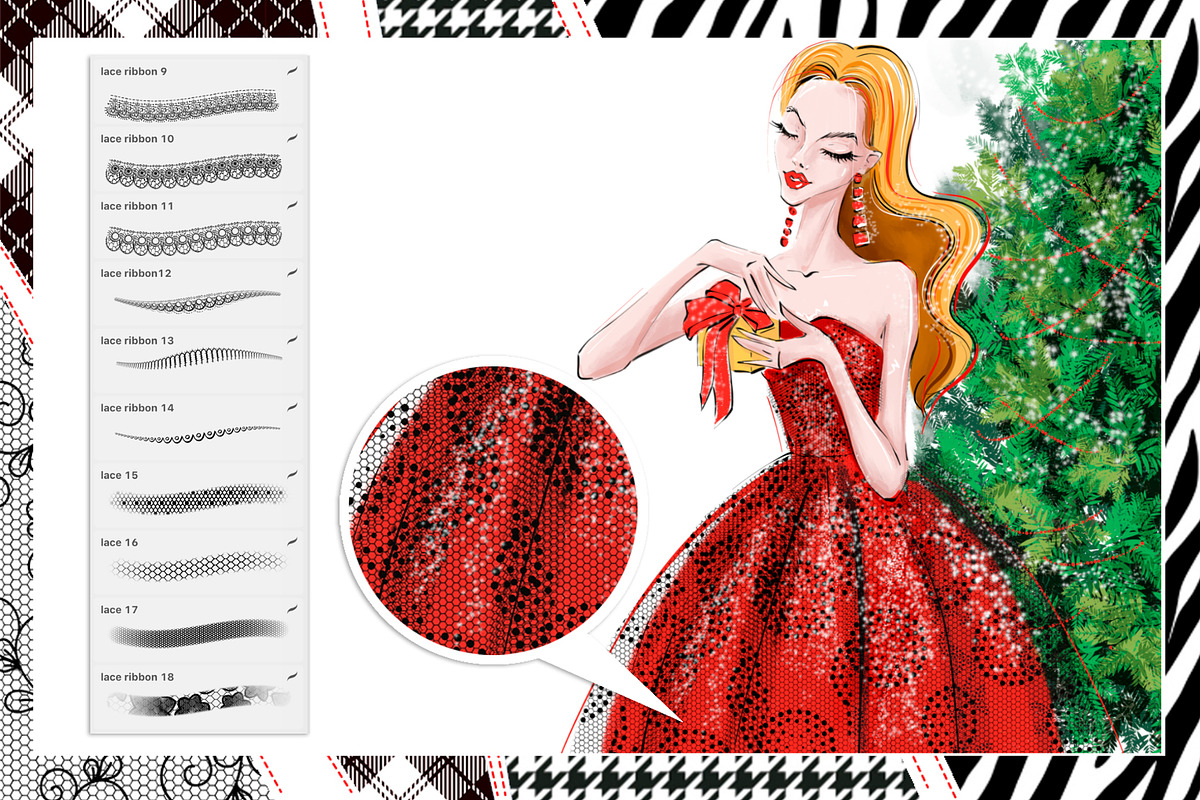 lace Procreate Brush Set, a Brush Add-On by Irena Matiash shop (Photo 2 of 13)