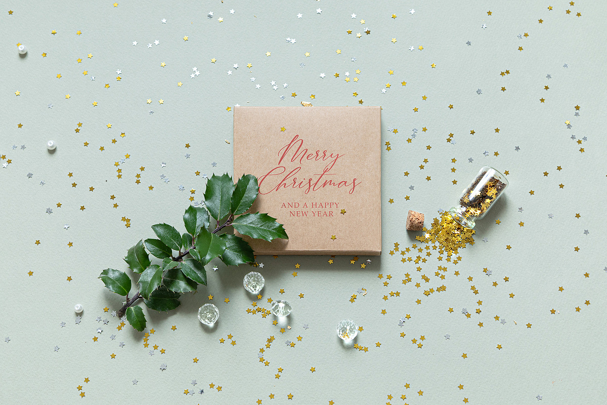 Holly Christmas Mockup, a Print Template by Kotkoa Studio (Photo 4 of 4)