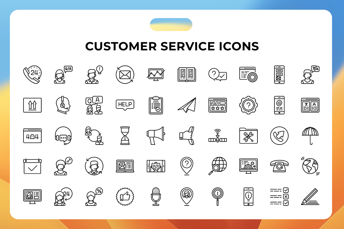 Customer Service Icons, a Duotone Icon by Wencory (Photo 1 of 3)