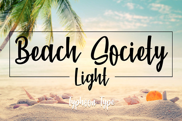 Beach Society Light font preview 3