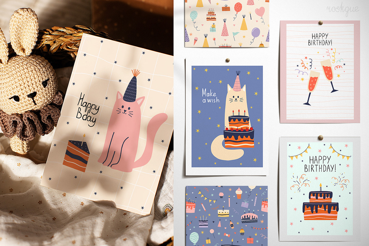 Soft & Sweet Birthday Collection, an Object Graphic by roskque (Photo 3 of 7)