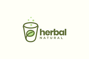 nature herbal drink tea health logo, a Branding & Logo Template by devastd