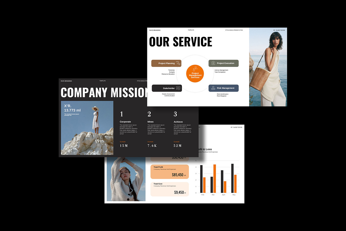 Raye Pitch Deck Template, a Presentation Template by slidestock55 (Photo 9 of 11)