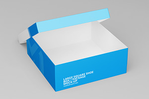 Large Square Shoe Box / Package Mock