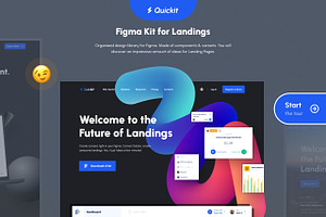 Quickit – Figma Kit for Landing Page
