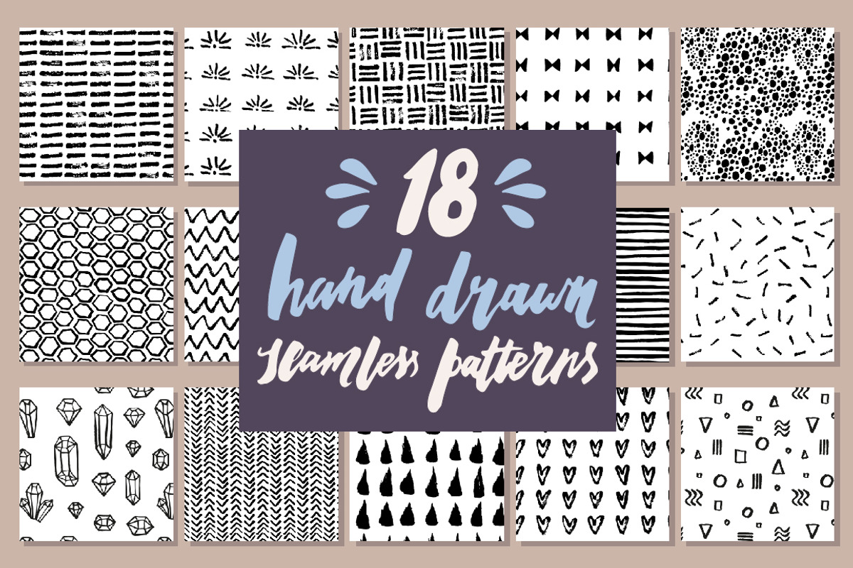 Ultimate Hand Drawn Patterns Bundle, a Pattern Graphic by Type and Graphics Studio (Photo 9 of 15)