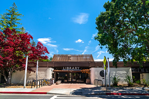 Exterior of the Palo Alto City Library Downtown Branch in California, an Architecture Photo by Leonid Andronov
