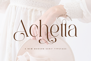 Achetta - Modern Serif Font, a Serif Font by Aqeel_Art
