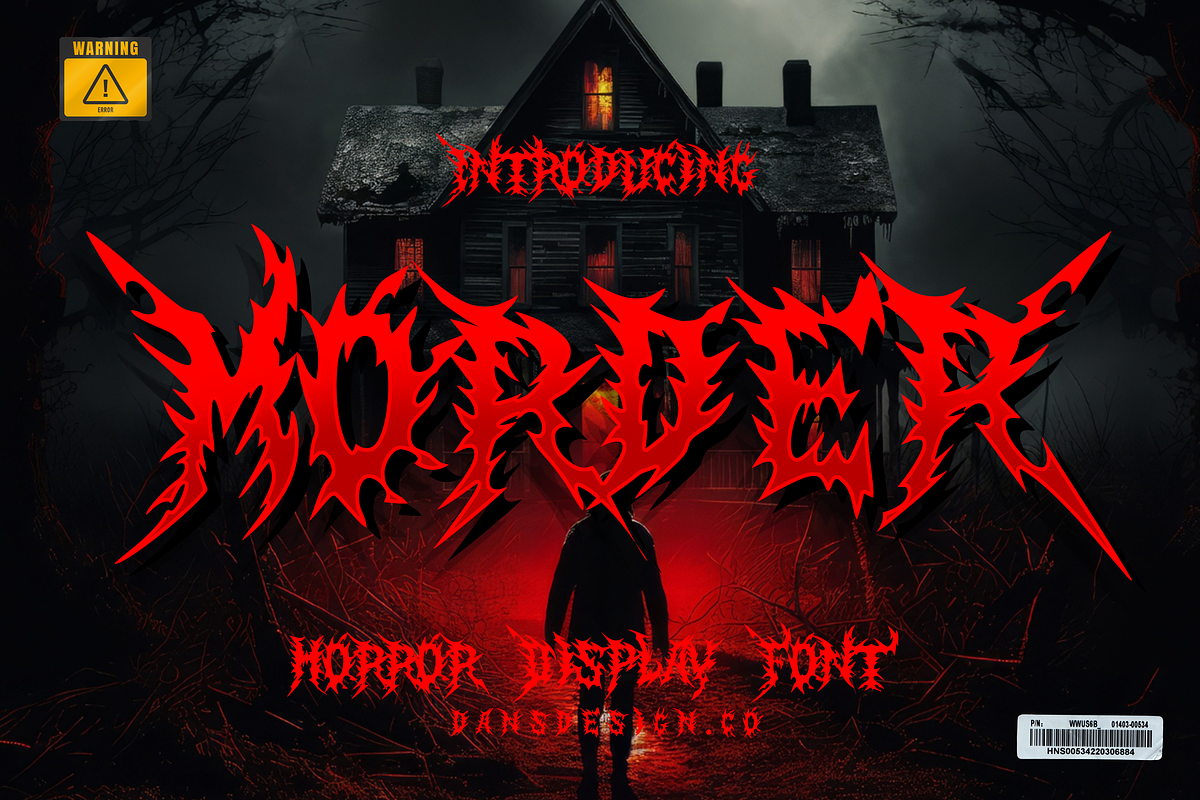 MordeR Metal Horror Font, a Blackletter Font by dansdesign (Photo 1 of 6)