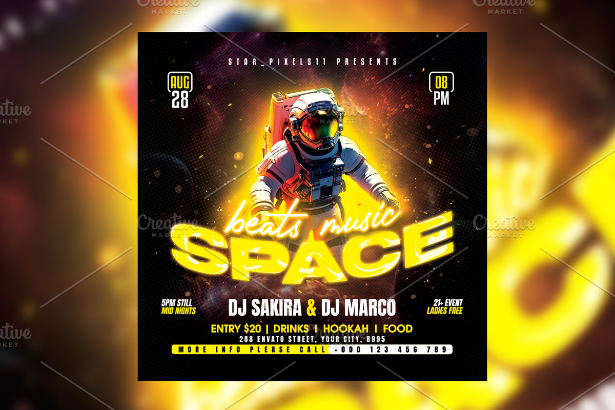 Space Flyer Template, a Flyer Template by StarPixles11 (Photo 1 of 3)