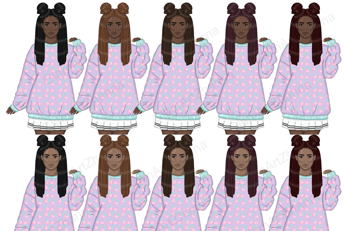 Kawaii Girl Clipart | Planner Girl, a Person Illustration by GlamArtZhanna (Photo 5 of 5)