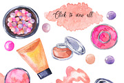 Fashion makeup watercolor, an Illustration by Watercolor & sketches (Thumbnail 3 of 5)