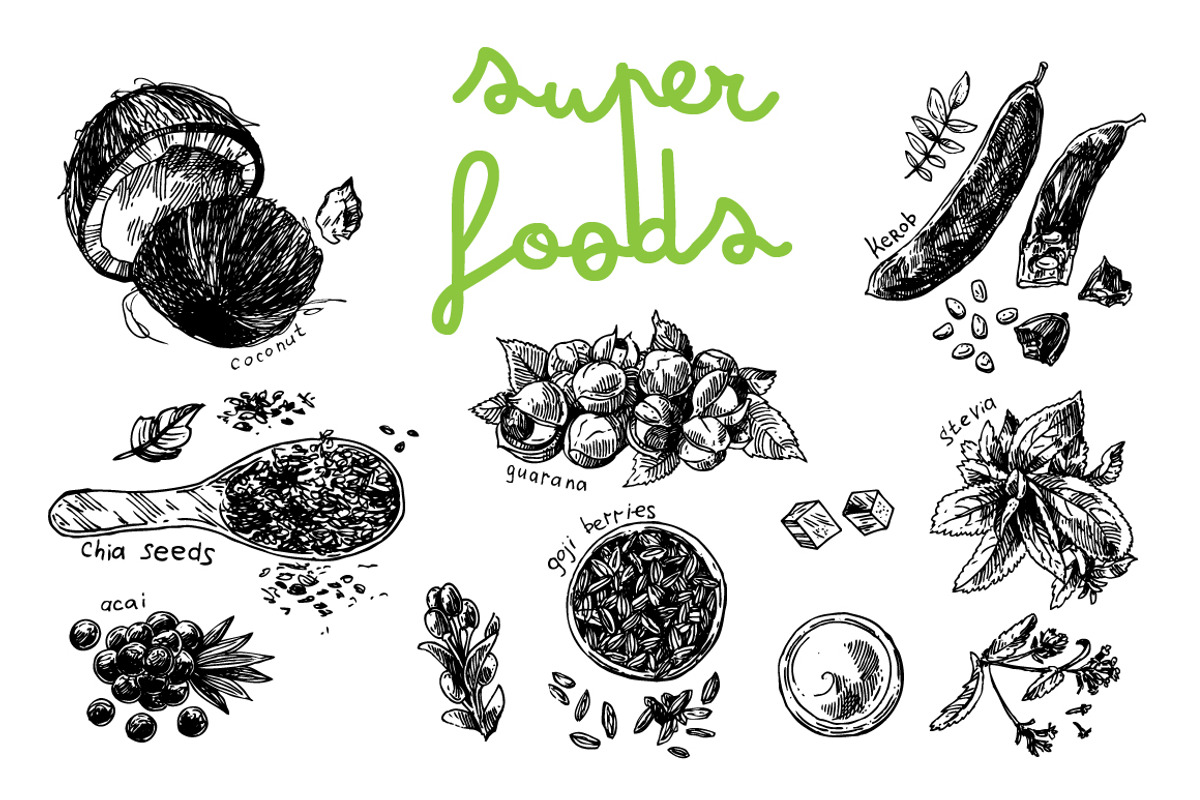 BIG set of food sketches, a Food Illustration by Steshnikova (Photo 15 of 16)