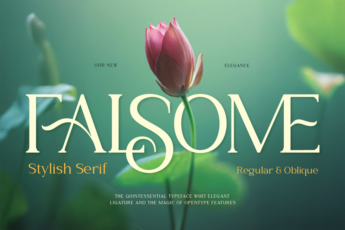 Falsome, a Serif Font by Burntilldead (Photo 1 of 12)