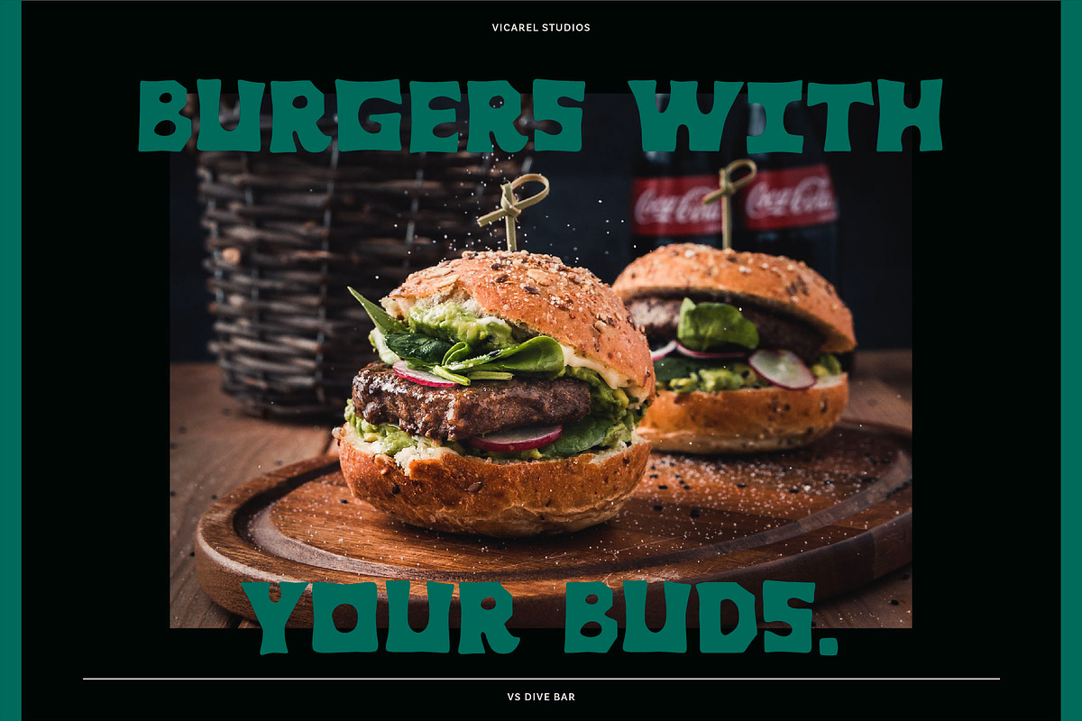 VS Dive Bar // Display Font, a Font by Vicarel Studios (Photo 6 of 13)