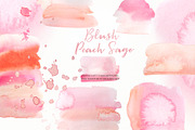 Blush Peach Sage flowers, a Texture Illustration by LABFcreations (Thumbnail 7 of 13)