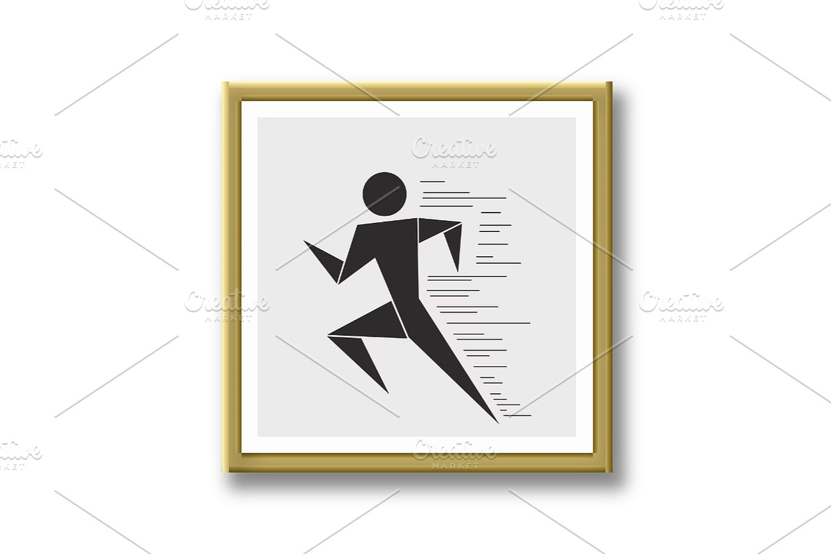 Running man. Stylish design, an Outline Icon by RODINA (Photo 3 of 3)