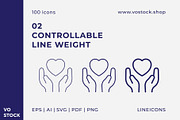 100 Cosmetics Packaging Icons, an Outline Icon by vo.stock (Thumbnail 4 of 5)