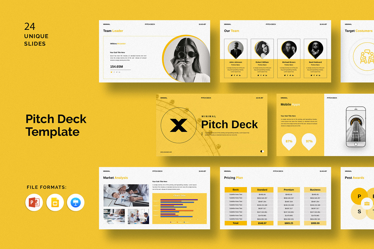 Pitch Deck Presentation Template, a Presentation Template by Dream-Lab (Photo 1 of 7)