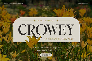 Crowey | Elegant Classic Serif Font