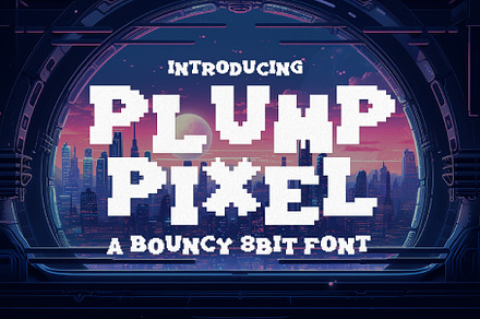 Plump Pixel - Bouncy 8Bit Font, a Serif Font by HipFonts