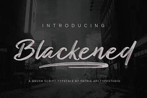 Blackened - Brush Script Typeface