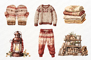 Cozy Winter Watercolor Clipart, a Decorative Illustration by Maysa Art (Thumbnail 4 of 6)
