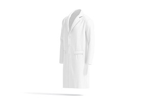 Men's White Wool Coat 3D Model