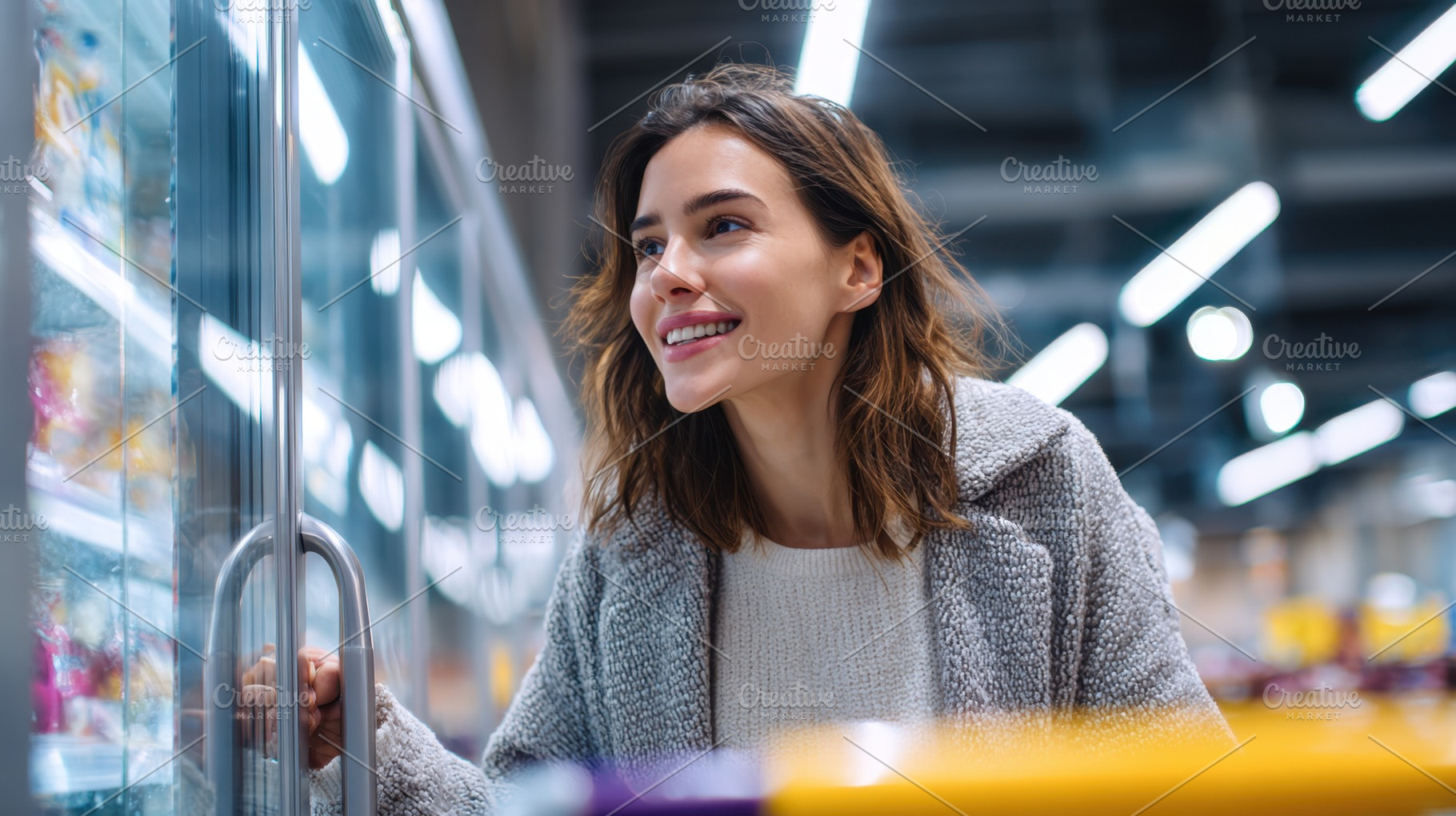 Woman shopping in a grocery store, a Photo by Beautiful things