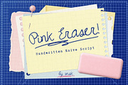 Pink Eraser Handwritten Naive Script, a Script Font by Anastasiia VNSK (Thumbnail 1 of 11)