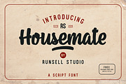 Housemate + Shilkmen Sans (Bonus), a Script Font by Runsell Studio (Thumbnail 1 of 6)