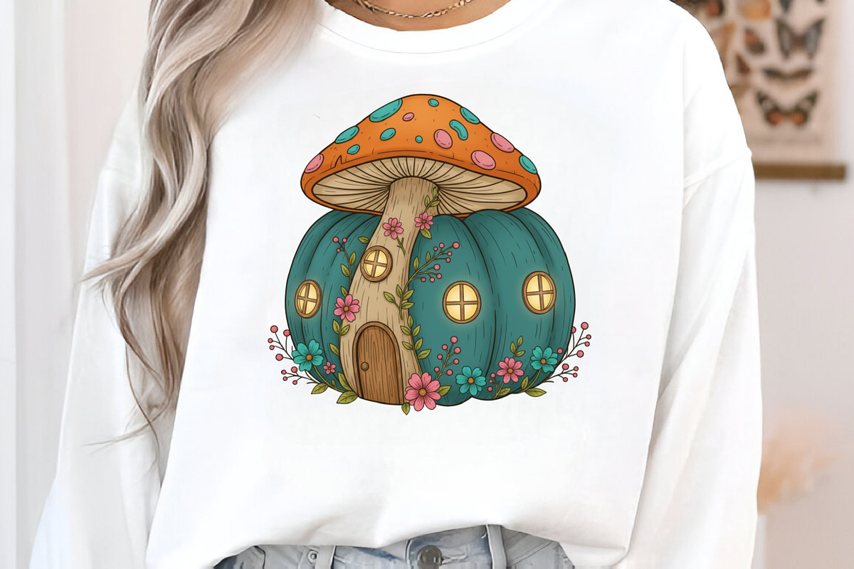 Whimsical Mushroom House PNG, an Illustration by Craft Nest (Photo 2 of 6)