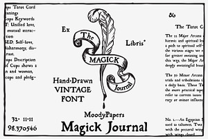 Magick Journal - Hand Drawn Font