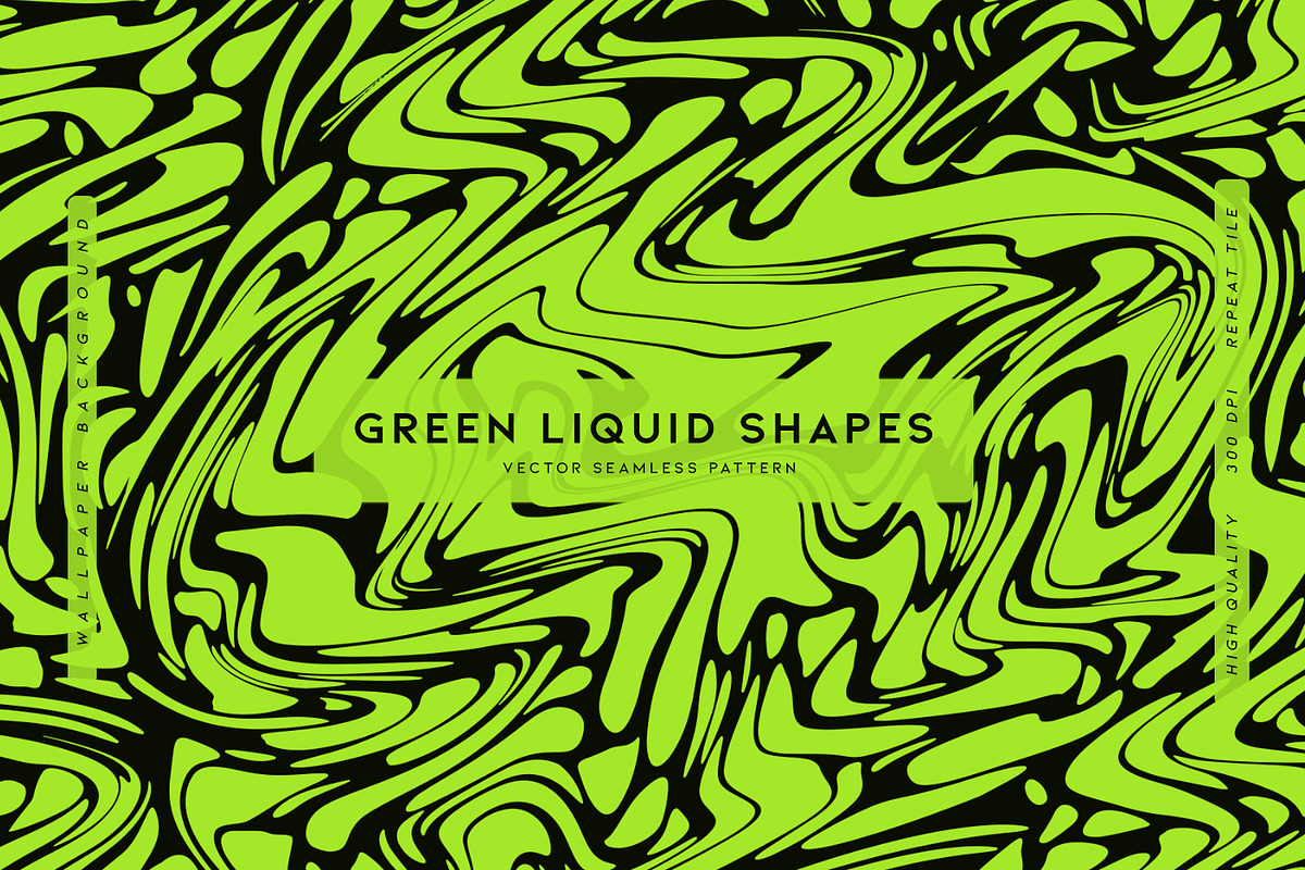 Green Liquid Shapes, a Texture Graphic by MalyskaStudio (Photo 1 of 15)