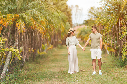 Family of two in the park on summer day outdoors, a Person Photo by travnikovstudio