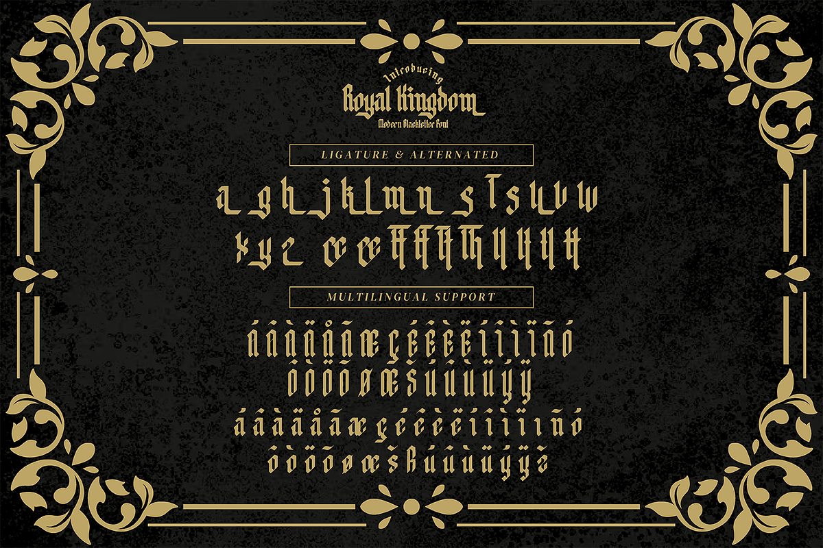 Royal Kingdom - Blackletter Font, a Blackletter Font by Pixesia Studio (Photo 9 of 10)