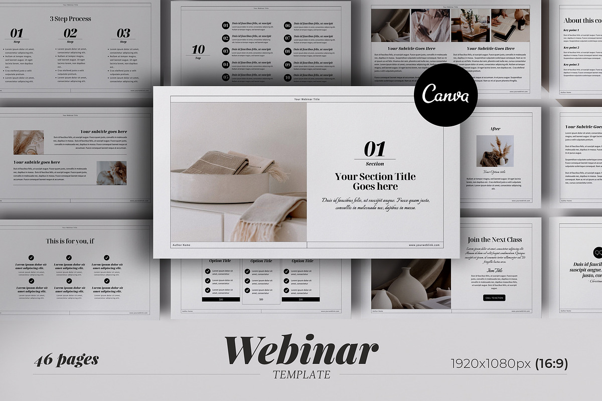 Webinar Slide Deck template CANVA v5, a Presentation Template by 3.14&Co